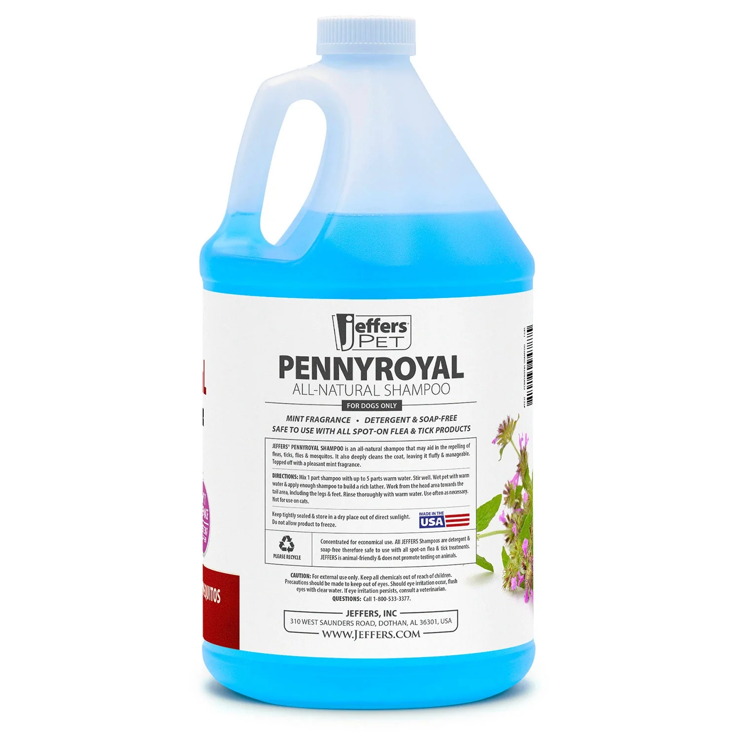 Jeffers Natural Flea & Tick Pennyroyal Dog Shampoo - Aids in Repelling Fleas, Ticks, Flies & Mosquitos - Image 6