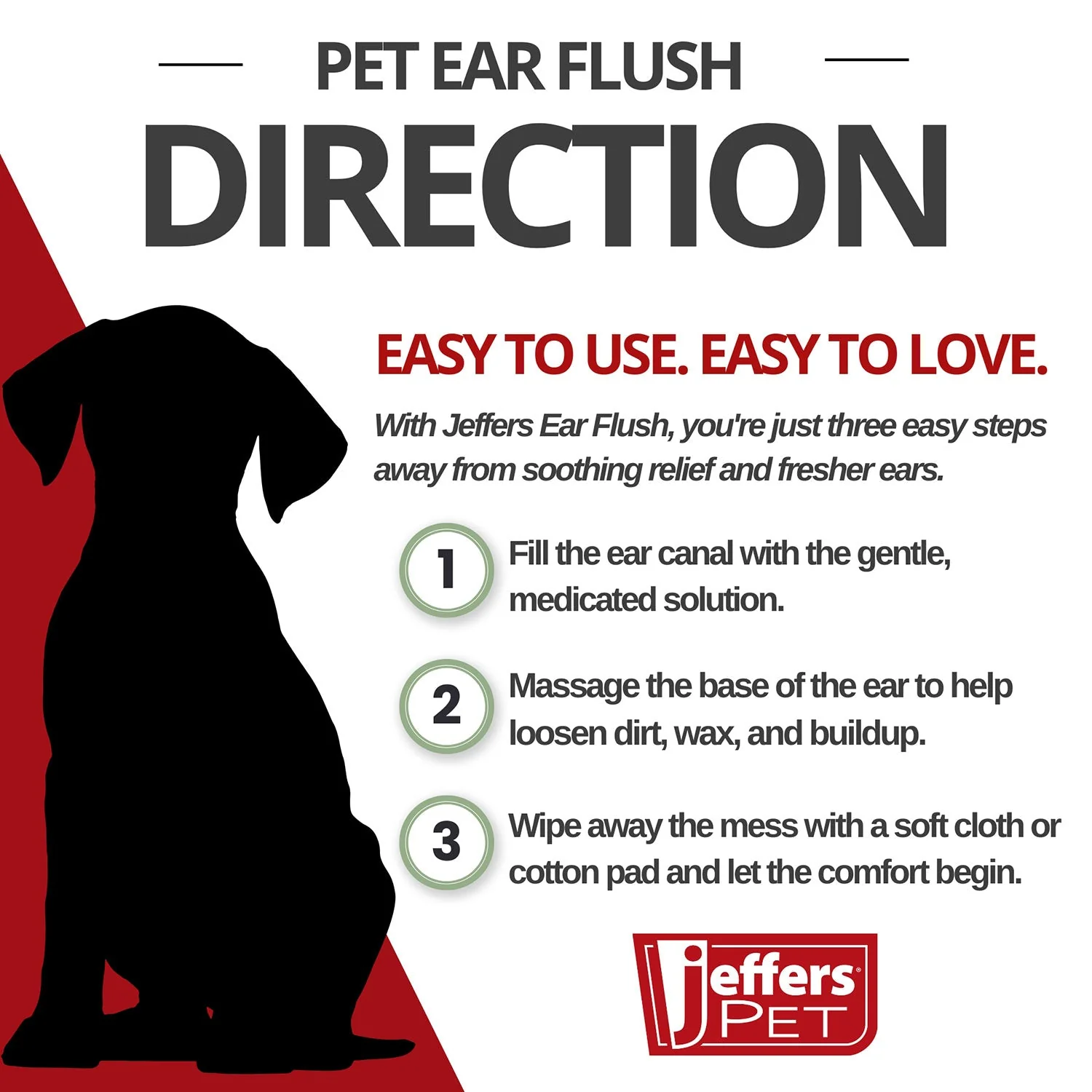 Jeffers Pet Ear Care Bundle, Ear Cleaner, Ear Drops & Ear Flush for Dogs & Cats, 3 Pack - Image 9