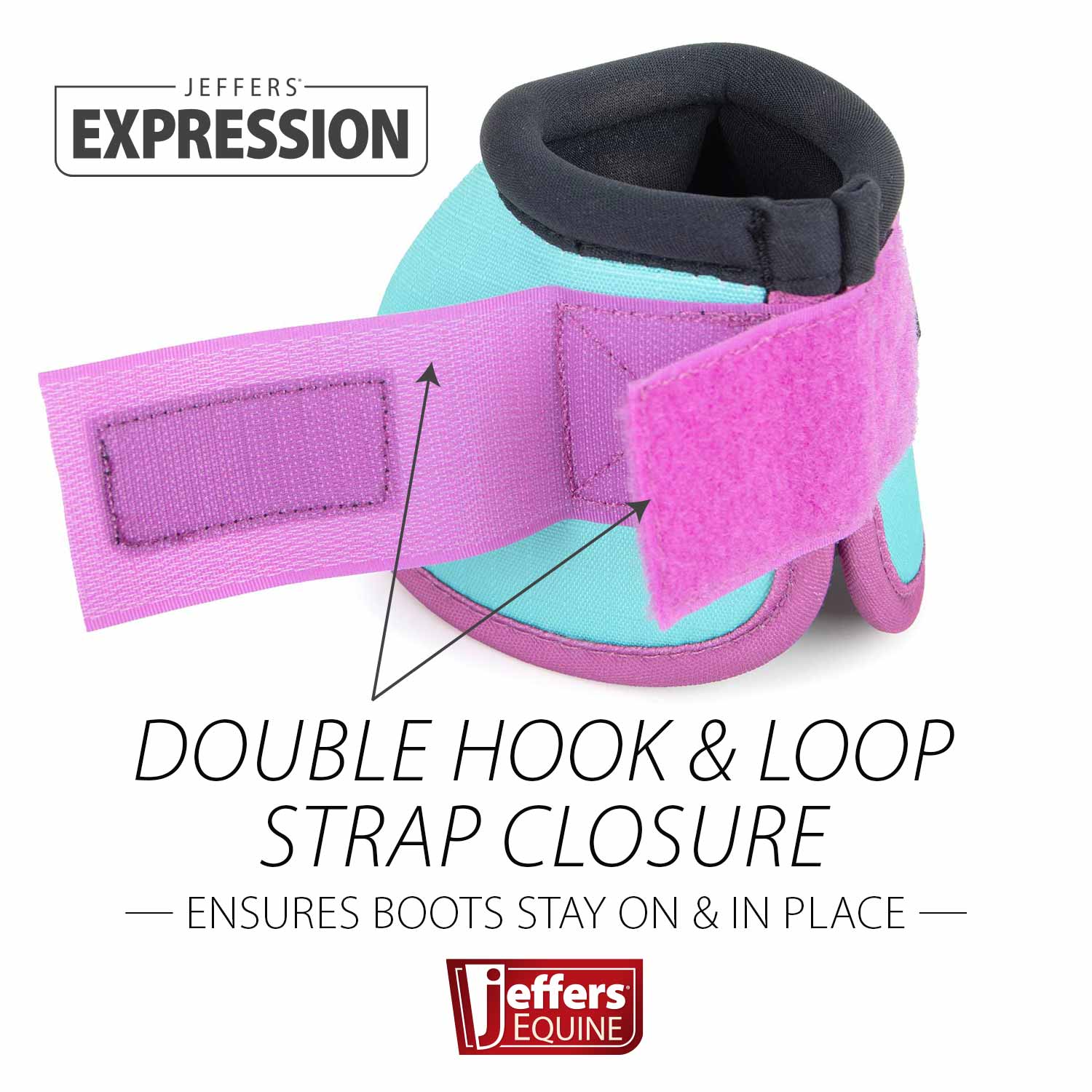 Jeffers Expression Neon No-Turn Bell Boots for Horses - Image 12