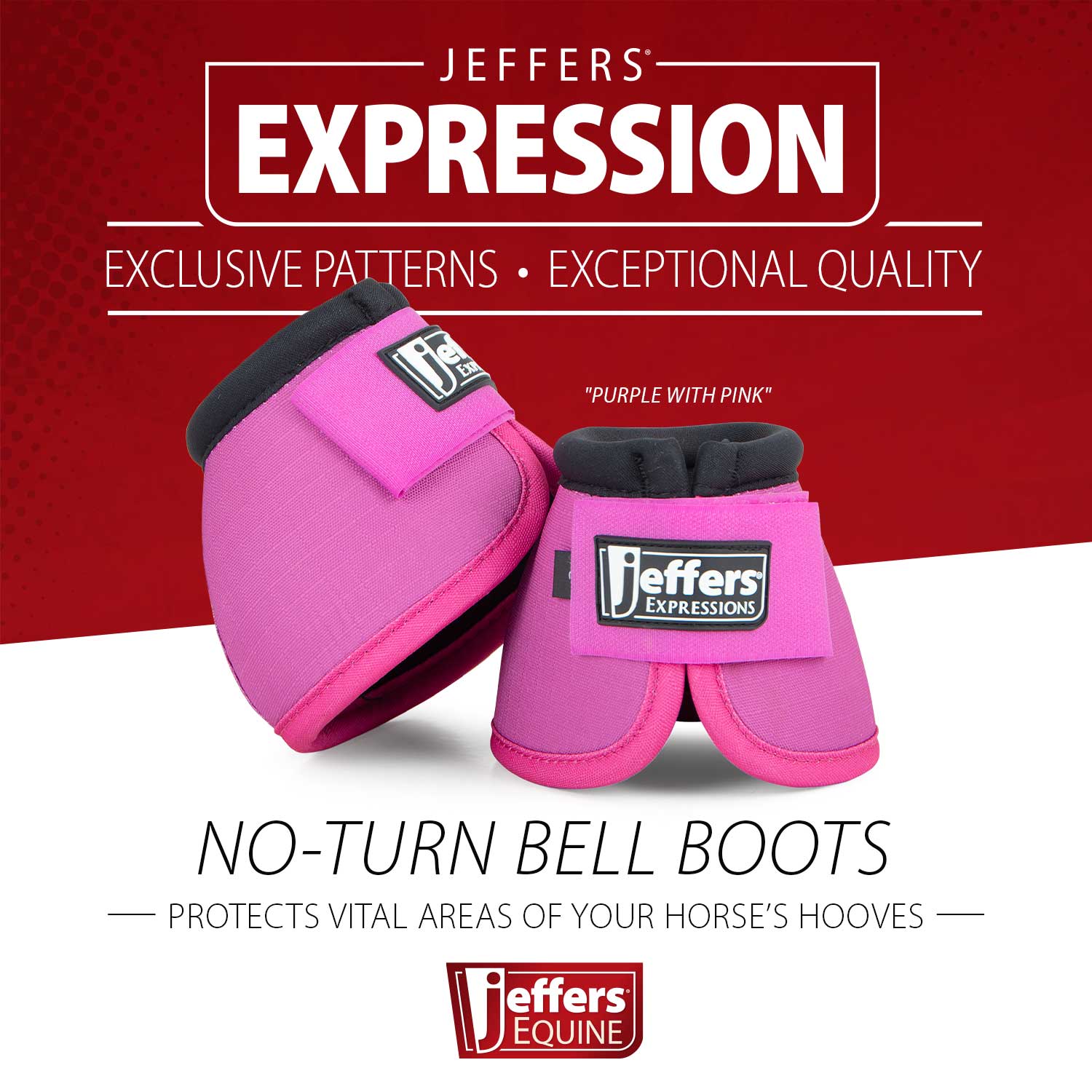 Jeffers Expression Neon No-Turn Bell Boots for Horses - Image 18