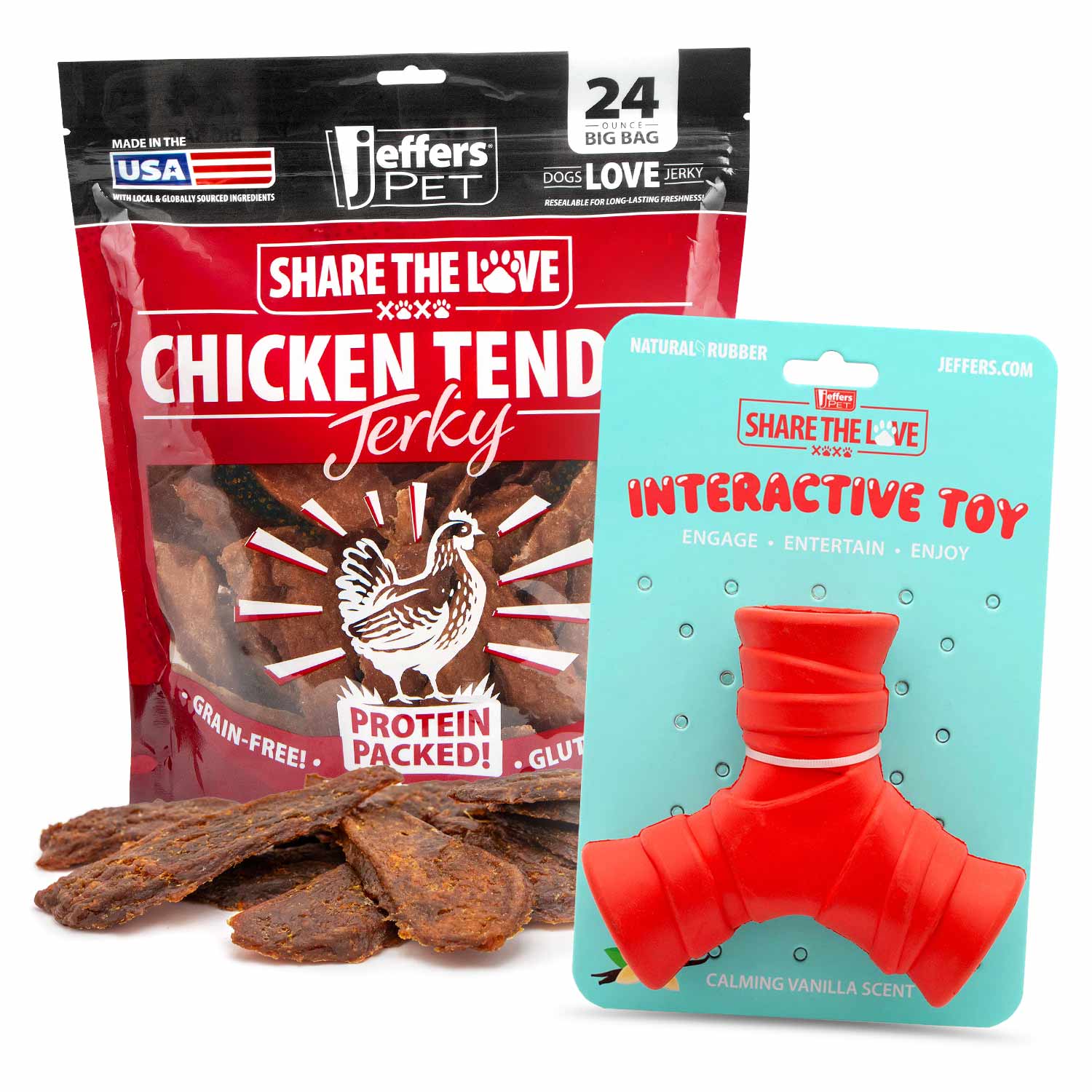 Jeffers Stuffable Dog Chew Toys with Chicken Breast Jerky Treats Kit - Image 3