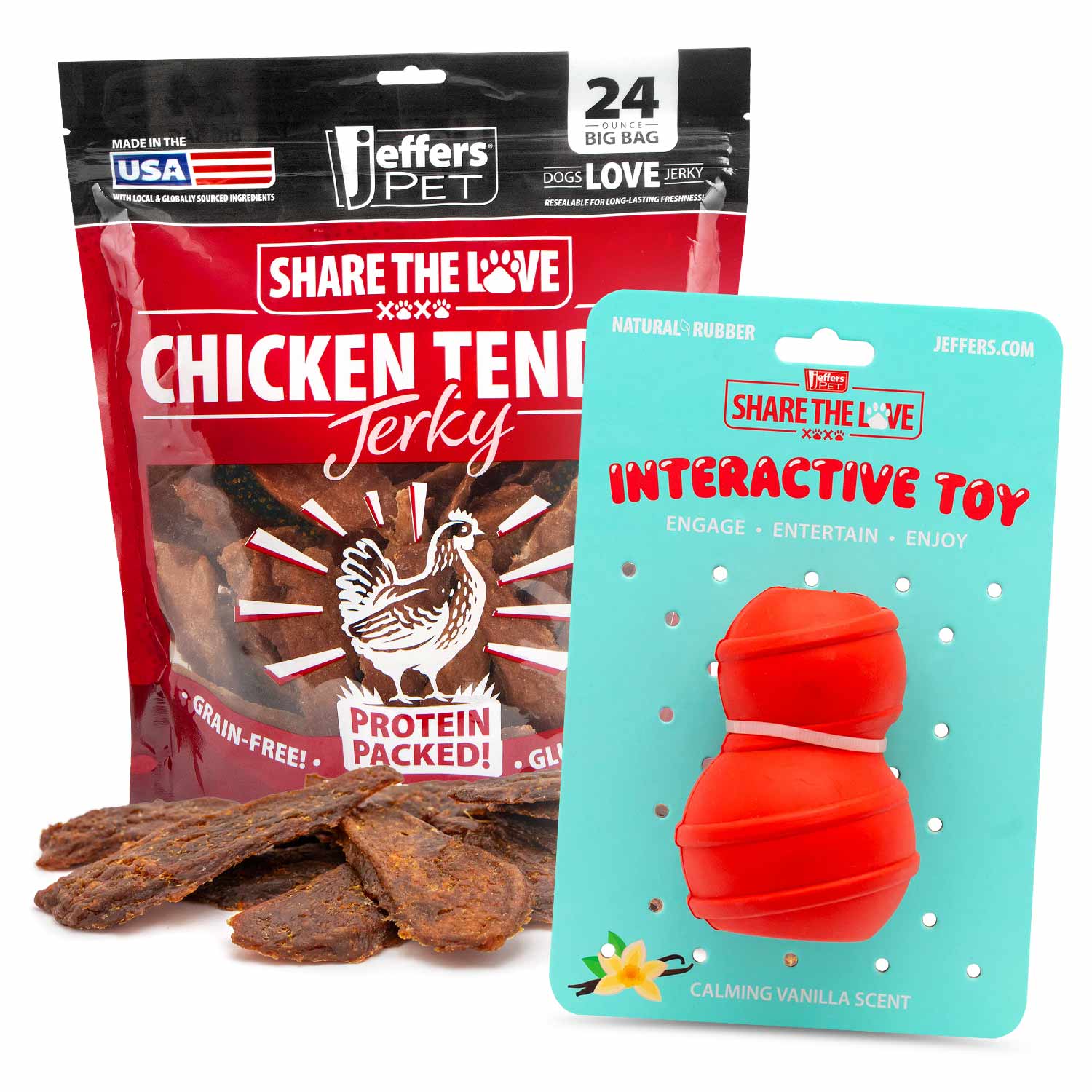 Jeffers Stuffable Dog Chew Toys with Chicken Breast Jerky Treats Kit - Image 4