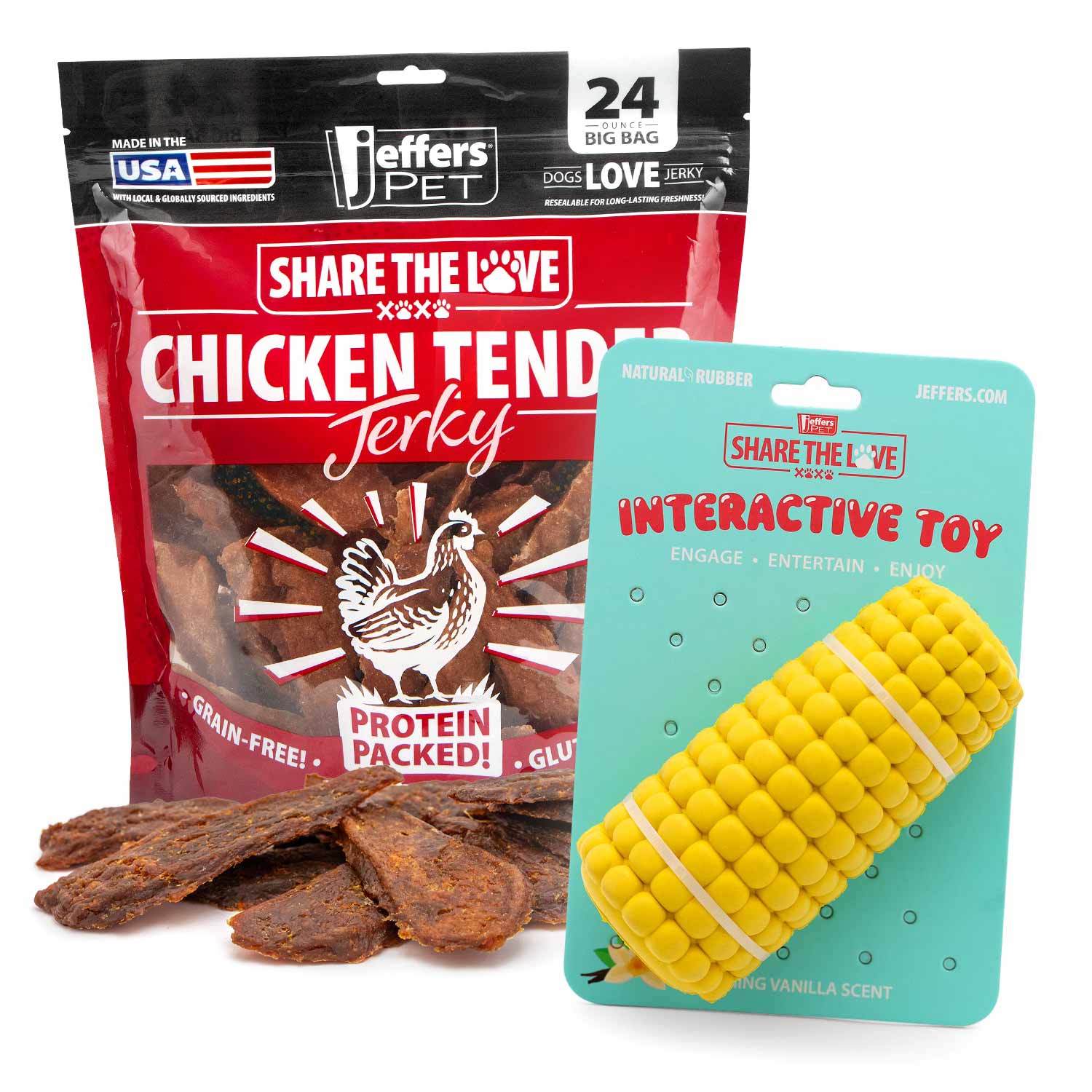 Jeffers Stuffable Dog Chew Toys with Chicken Breast Jerky Treats Kit - Image 7