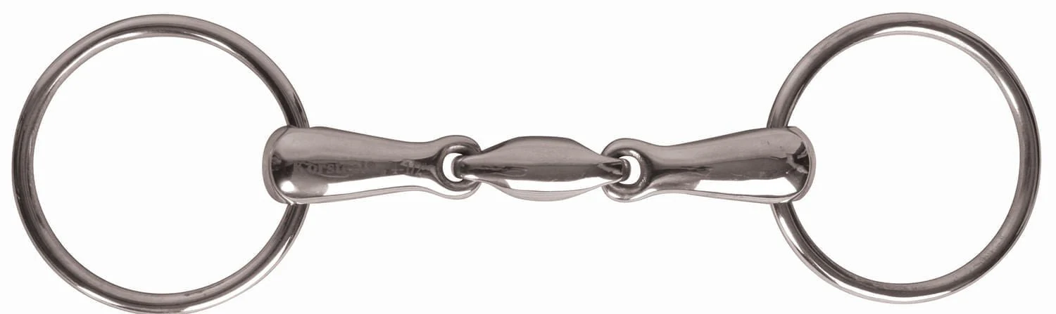 JP Korsteel Stainless Steel Oval Link Loose Ring Snaffle Bit - Image 6