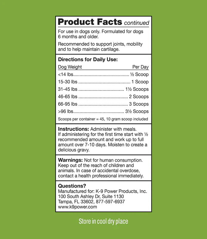 K9 Power Joint Strong Joint Support Formula for Dogs - Image 8