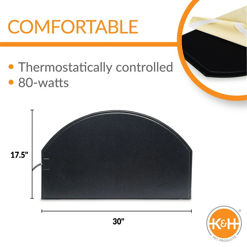 K&H Lectro-Kennel Igloo Style Heated Pad – Half-Round Indoor/Outdoor Dog House Heater - Image 8