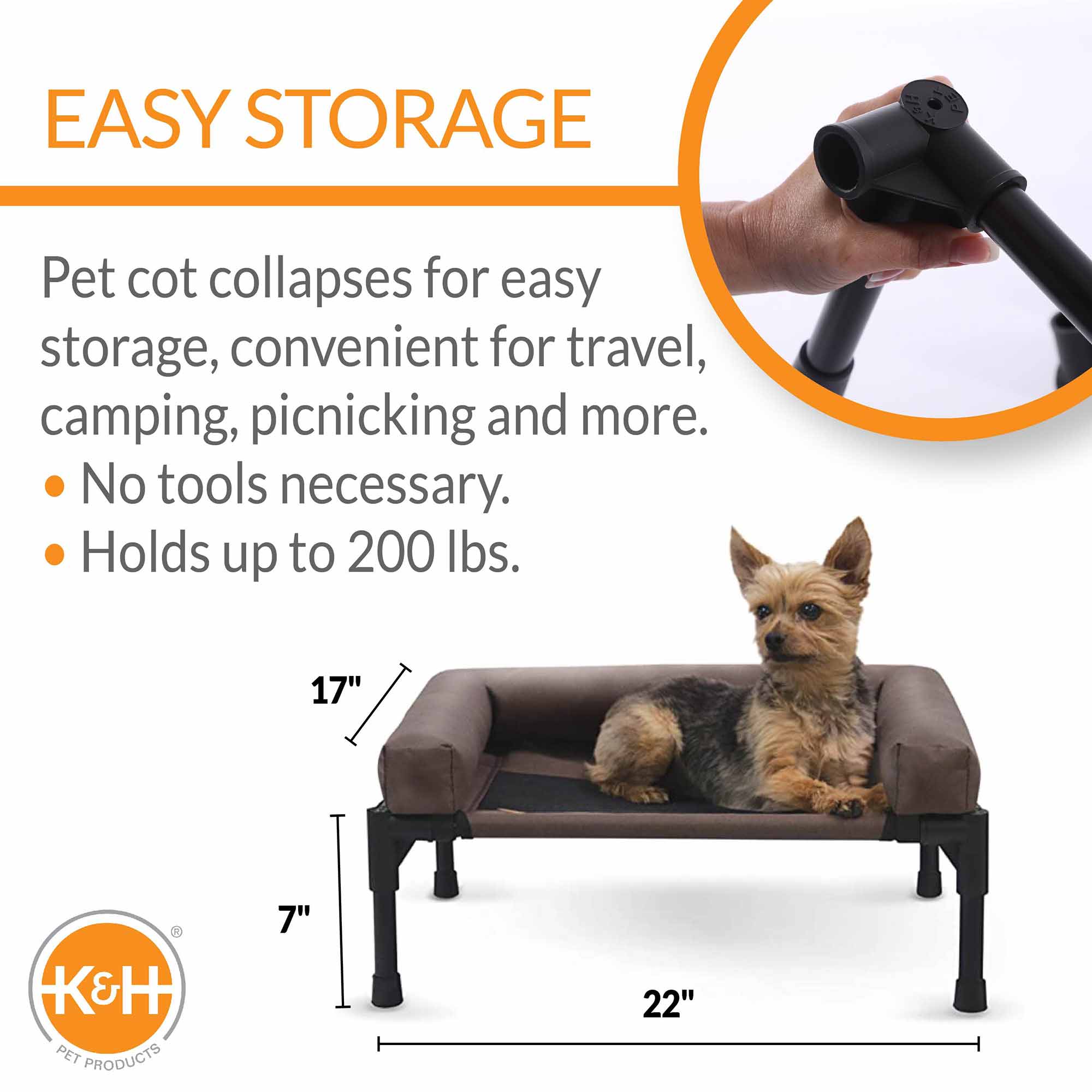 K&H Pet Products Original Bolster Pet Cot Elevated Pet Bed - Image 14