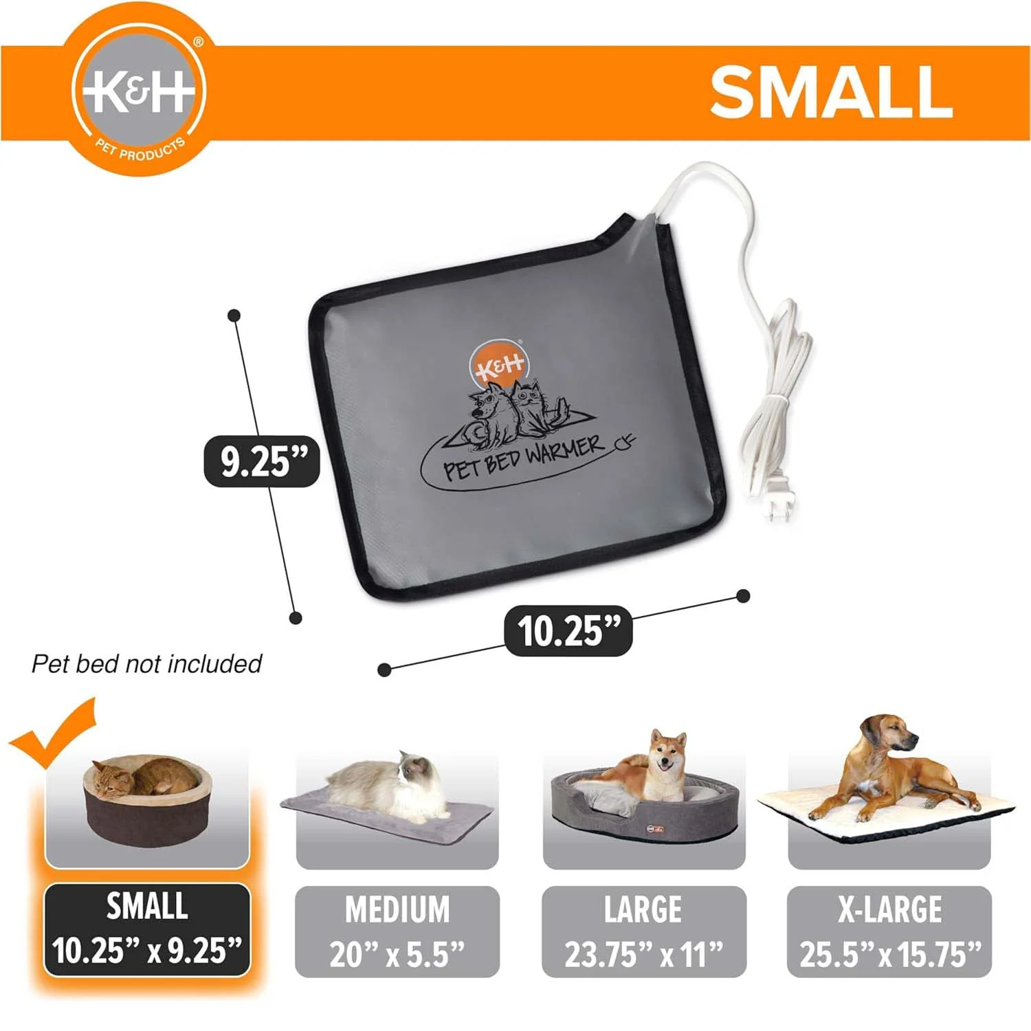 K&H Pet Bed Warmer – Indoor Heated Pad for Cats & Dogs, Thermostatically Controlled, Energy-Efficient, Safe for Arthritis & Comfort - Image 2
