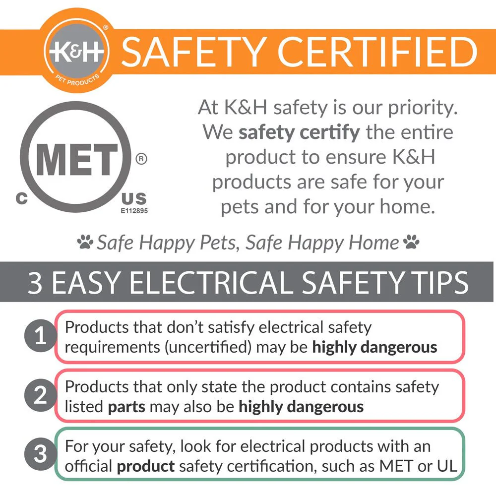 K&H Thermo-Kitty Mat Heated Cat Bed – Indoor Reversible Heated Cat Mat, Low-Wattage, Machine Washable, Cozy Nap Pad - Image 4