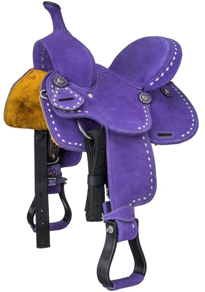 King Series Youth Stratford Suede Barrel Saddle - Image 2