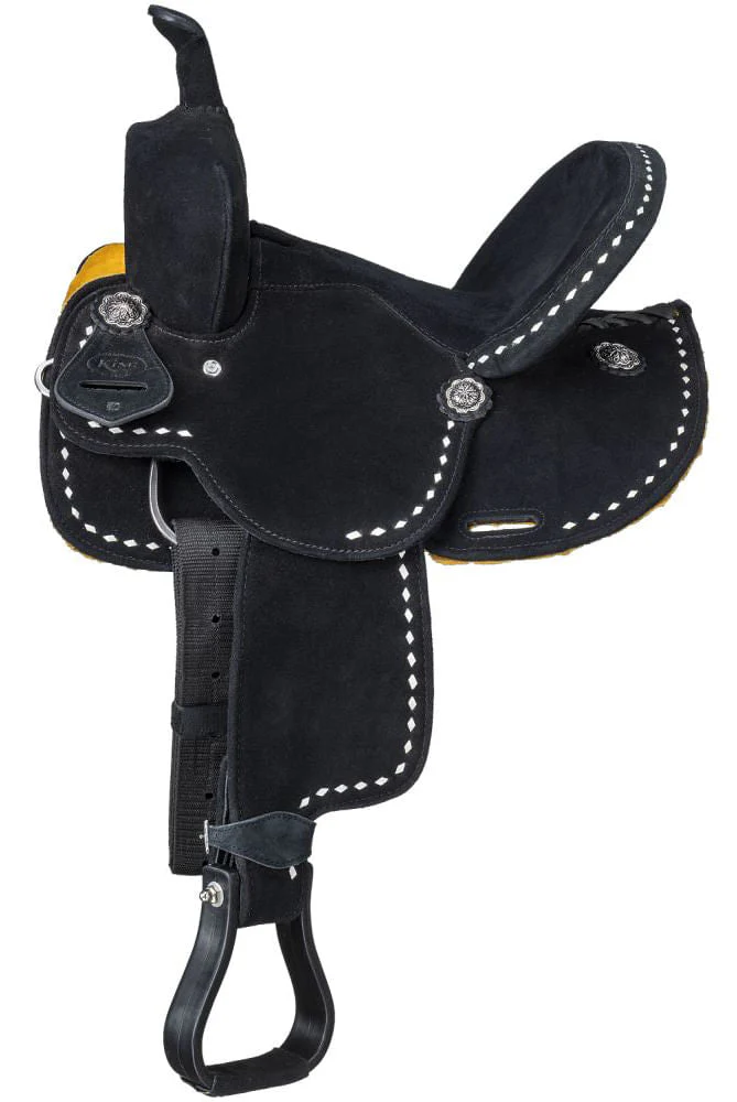 King Series Youth Stratford Suede Barrel Saddle - Image 5