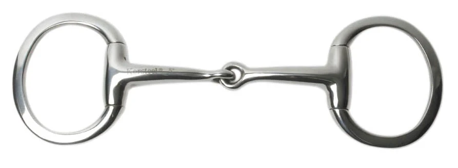 Korsteel Medium Weight Solid Mouth Eggbutt Snaffle Bit