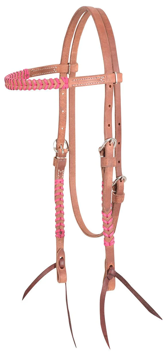 Classic Equine Laced Browband Headstall, Full - Image 5
