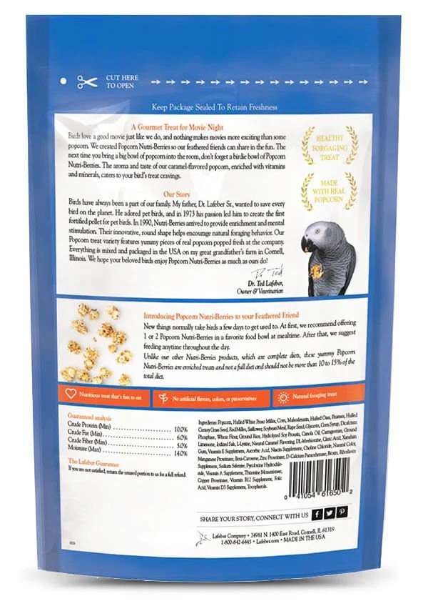 Lafeber® Popcorn Nutri-Berries® Treats for Cockatiels & Parrots - Image 7