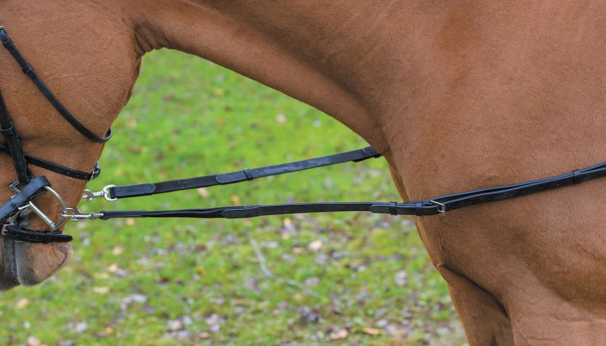 Avignon Leather & Elastic Horse Side Reins
