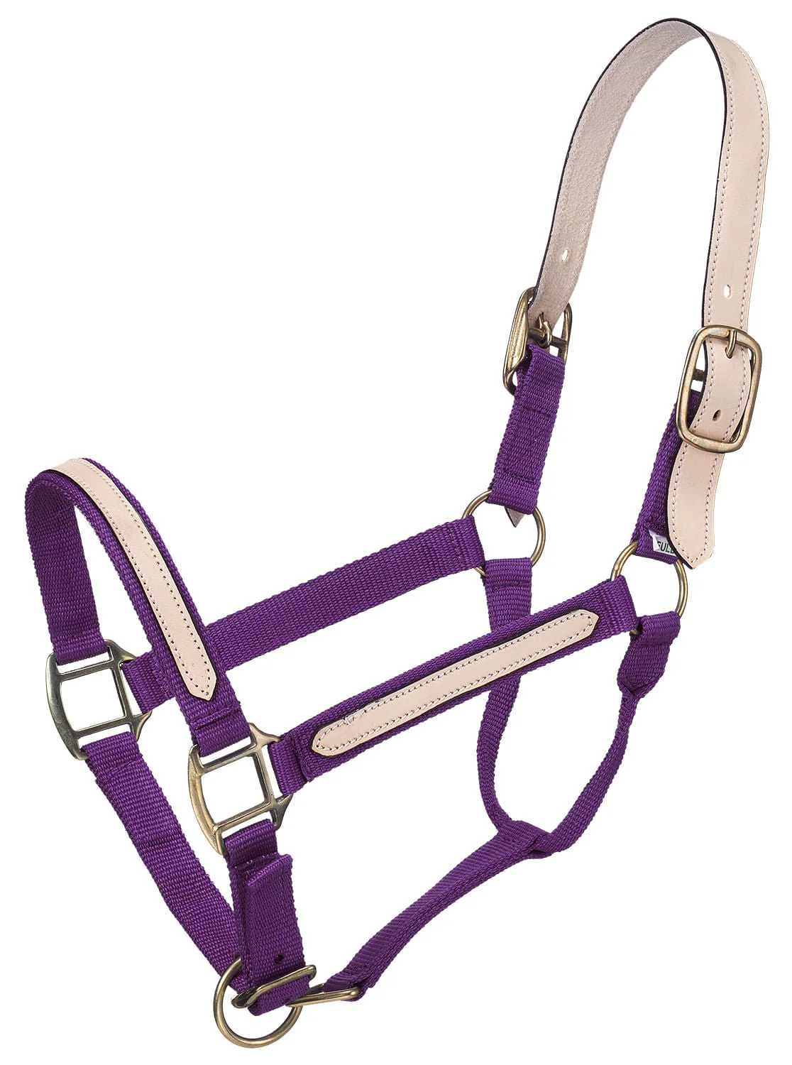 Tough1 Leather Overlay Breakaway Horse Nylon Halter - Image 5