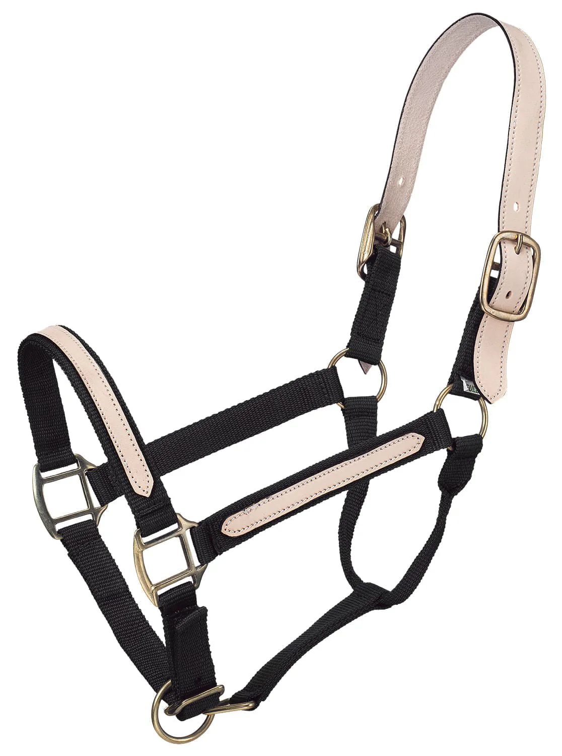 Tough1 Leather Overlay Breakaway Horse Nylon Halter - Image 8