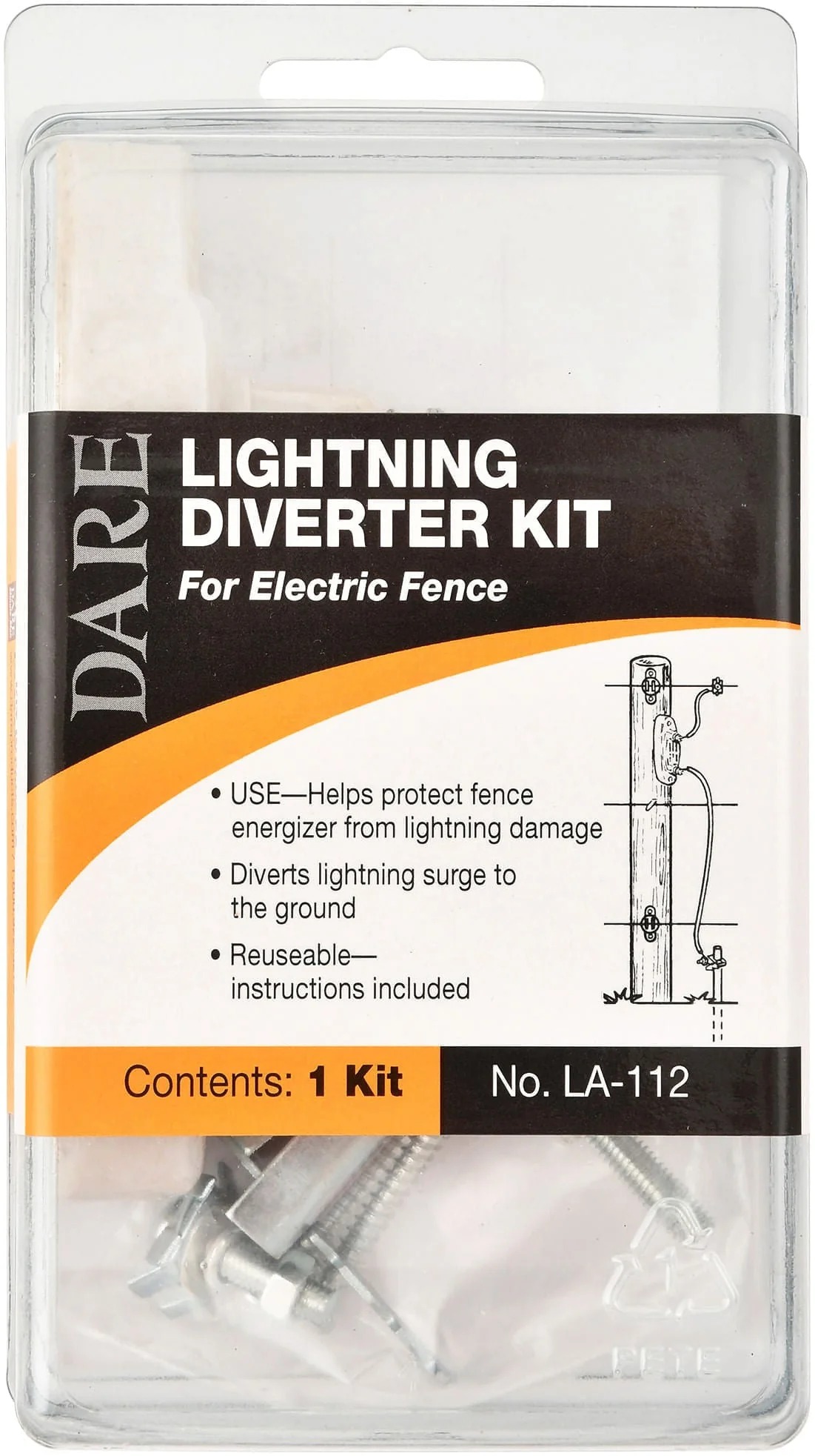 Dare Lightning Arrestor - Lightning Diverter Kit for Electric Fence