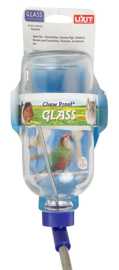 Lixit Glass Chew-Proof Water Bottle with Tube & Cage Mount for Pets - Image 10