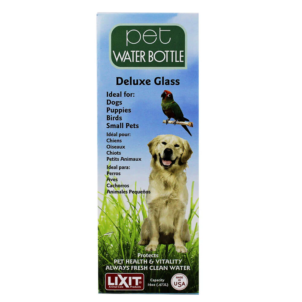 Lixit Glass Chew-Proof Water Bottle with Tube & Cage Mount for Pets - Image 6