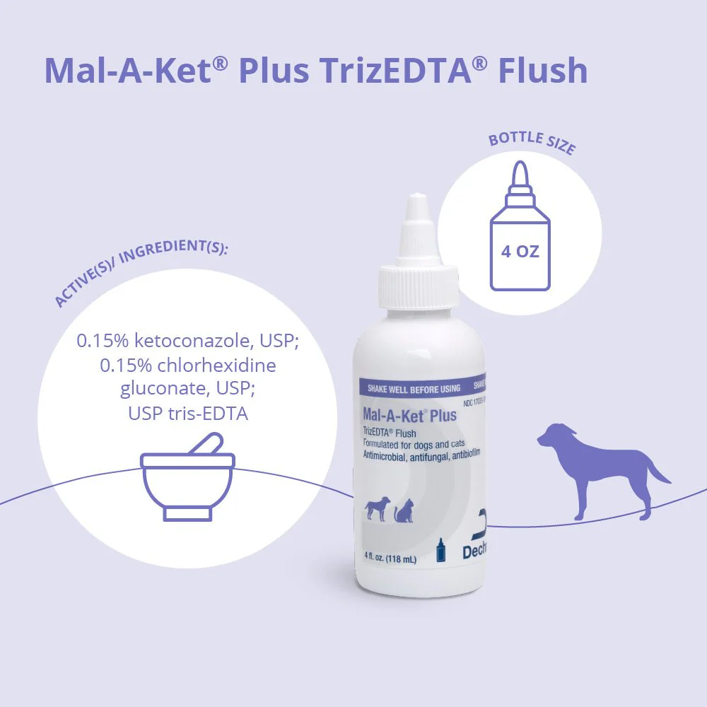 Dechra Mal-A-Ket Plus TrizEDTA Antibacterial & Antifungal Flush for Dogs & Cats - Image 4
