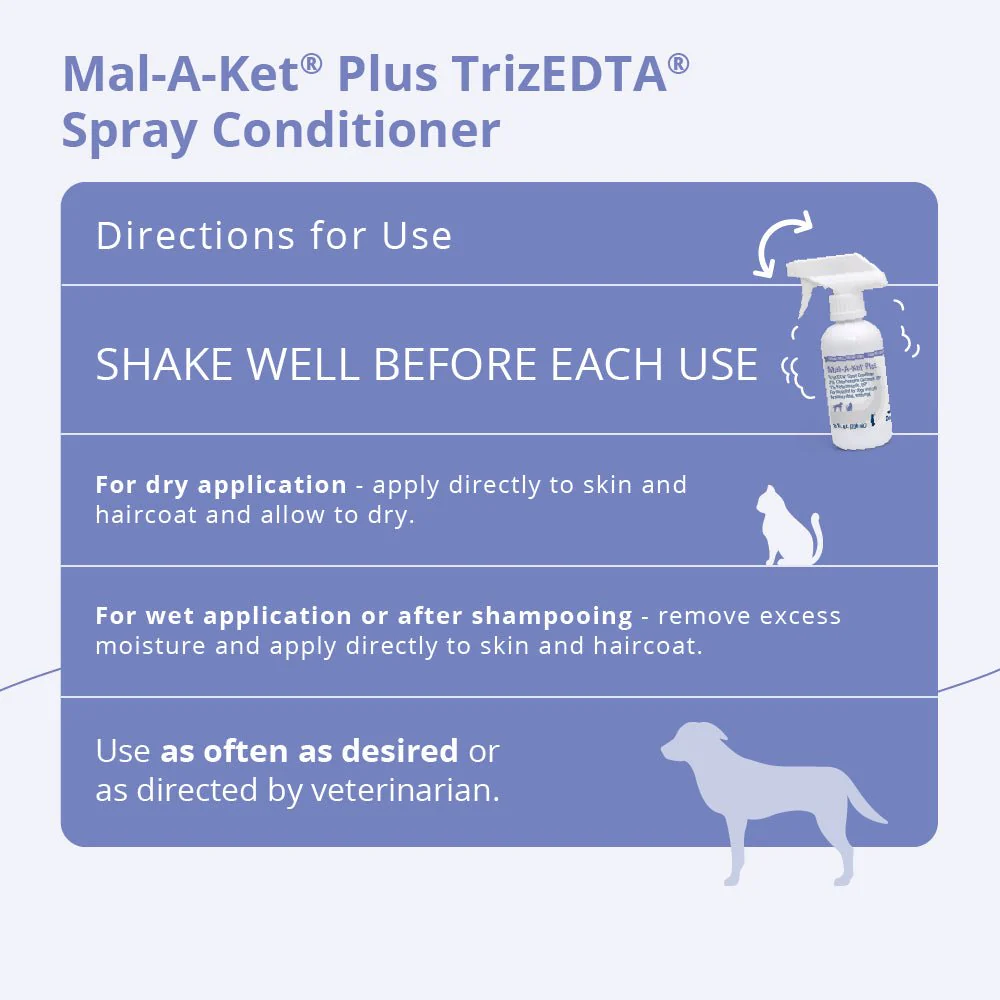Mal-A-Ket Plus TrizEDTA Dog & Cat Spray Conditioner, 8 oz - Image 5