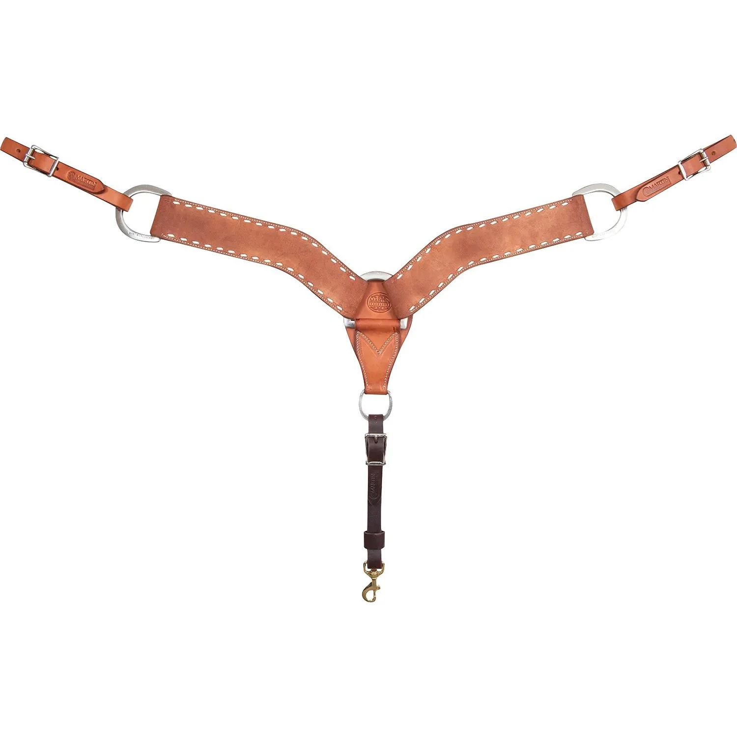 Martin Saddlery 2.75" Leather Breast Collar with Buckstitch