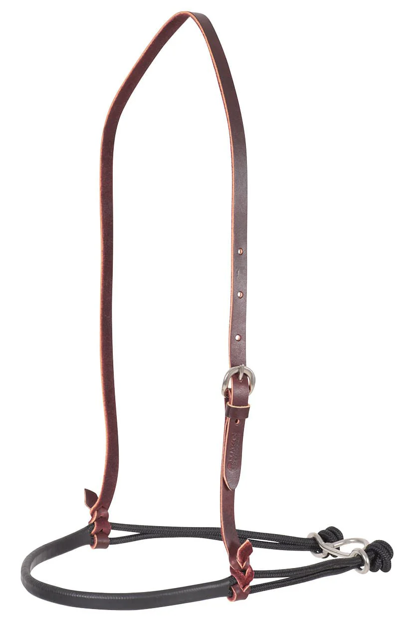 Martin Saddlery Nylon Double Rope Noseband with Shrink Tube Cover, Black