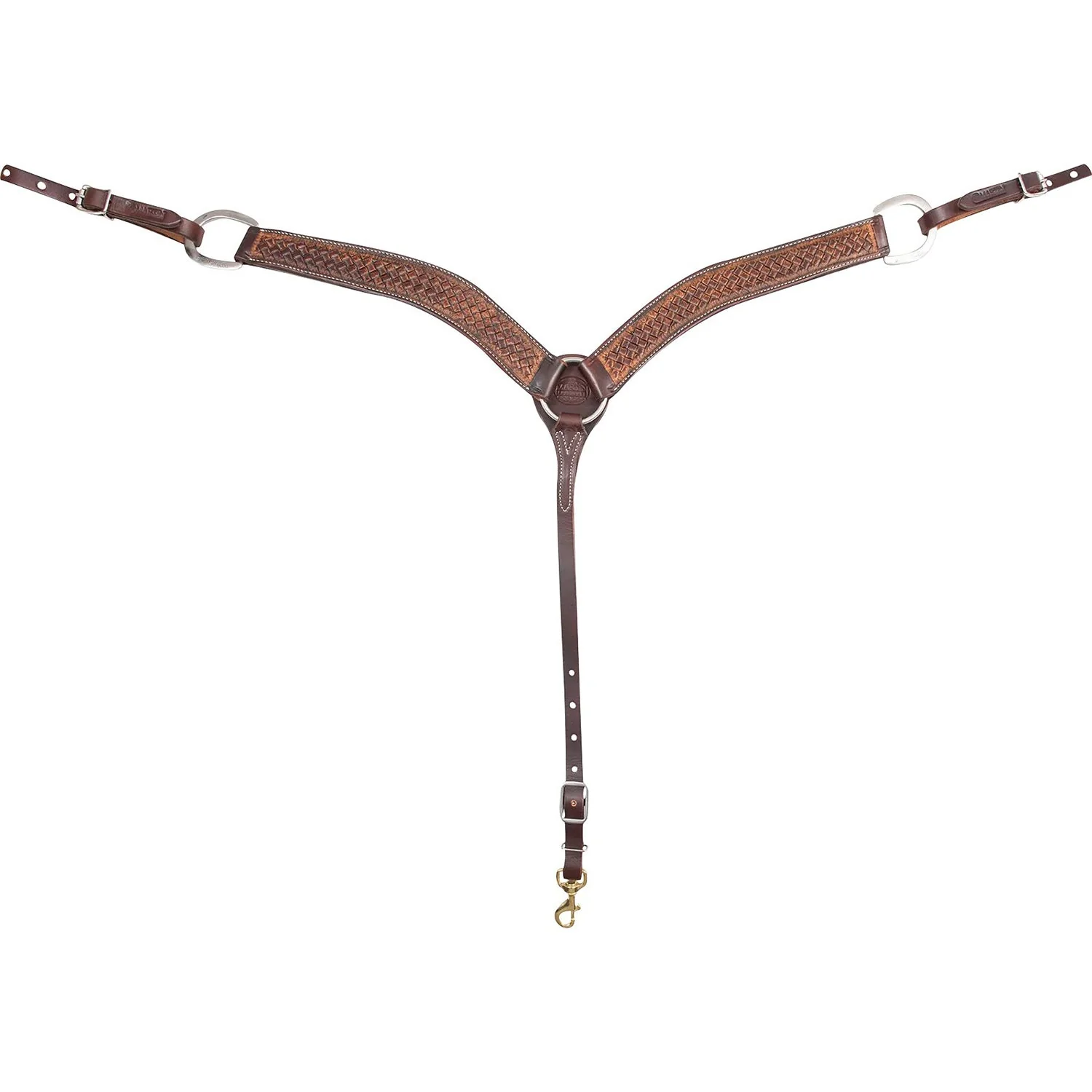Martin Saddlery 2" Weave Stamped Leather Breast Collar