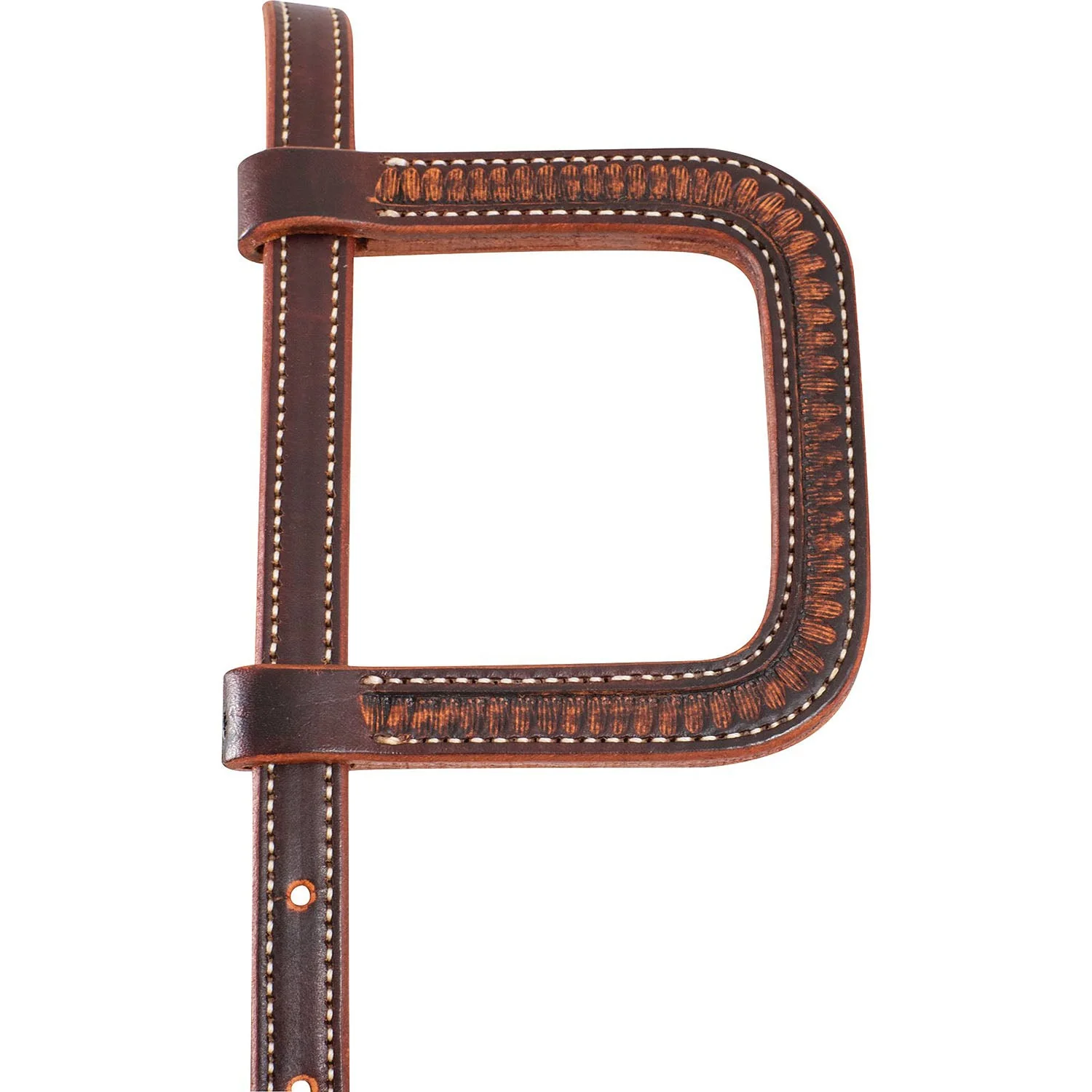 Martin Saddlery Weave Stamped Leather Slip Ear Headstall - Image 2