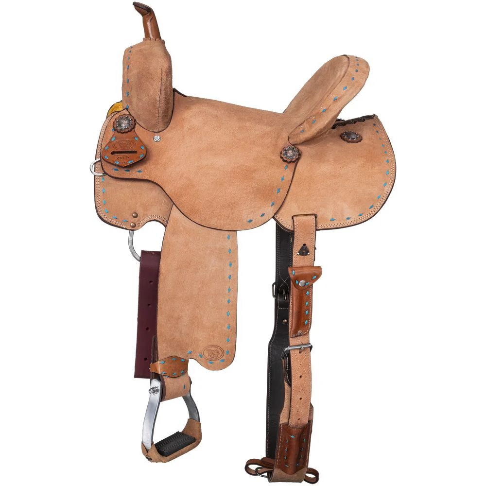 Tough1 Medina Buckstitch Roughout Barrel Saddle - Image 2