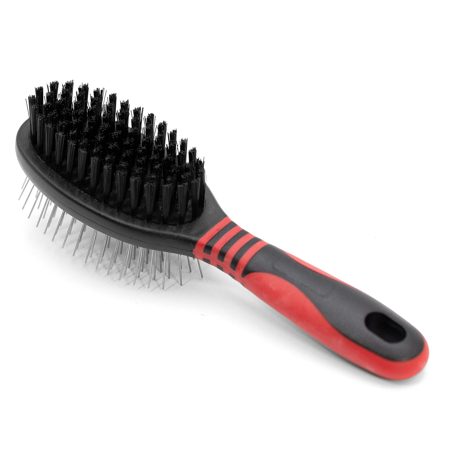 Jeffers 2-Sided Pin & Nylon Bristle Pet Grooming Brush - Image 3