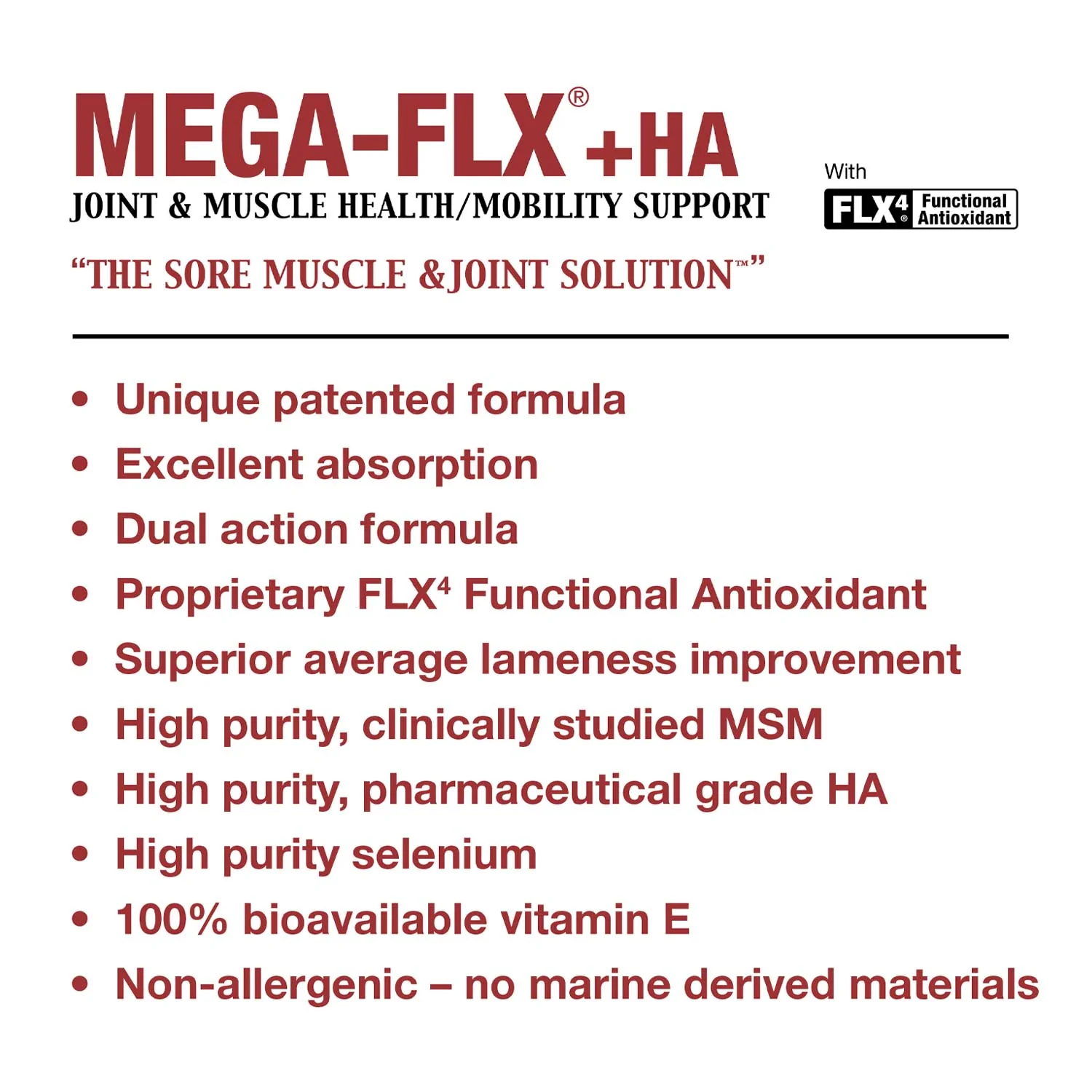 Mega-Flx +HA Equine Joint & Muscle Supplement - Image 3