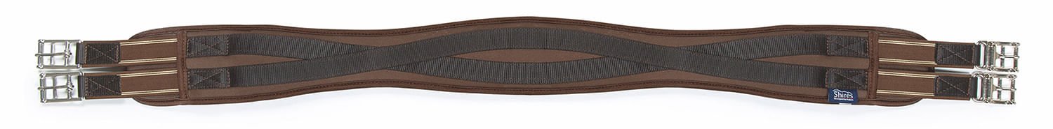 Shires Memory Foam Girth, Brown - Image 12