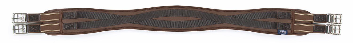 Shires Memory Foam Girth, Brown - Image 7
