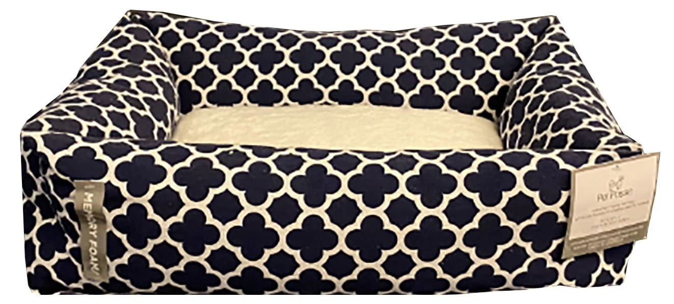 Memory Foam Rectangle Bed With Sherpa Lining - Image 2
