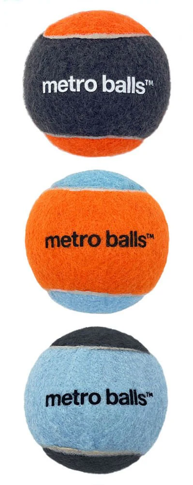 Metro Balls Fetch Dog Toys, 3 Pack - Image 3