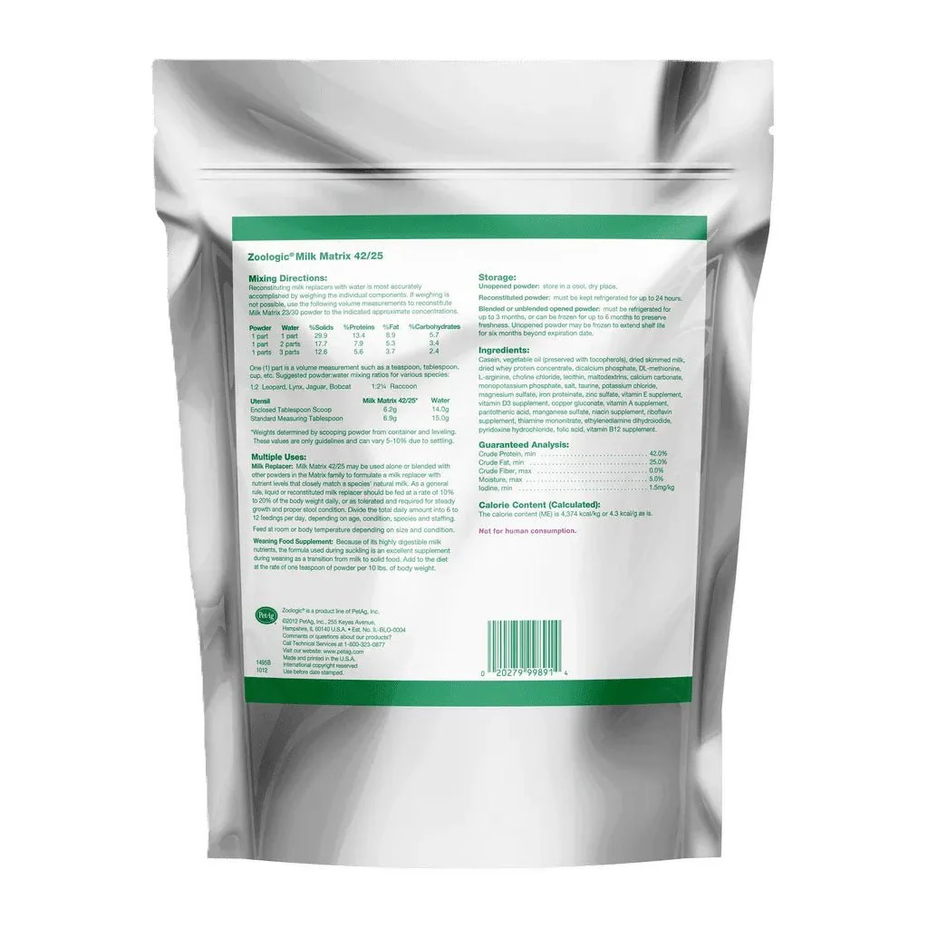 PetAg Zoologic® Milk Matrix Milk Replacer for Wild & Exotic Animals, 33/40 & 42/25 - Image 3