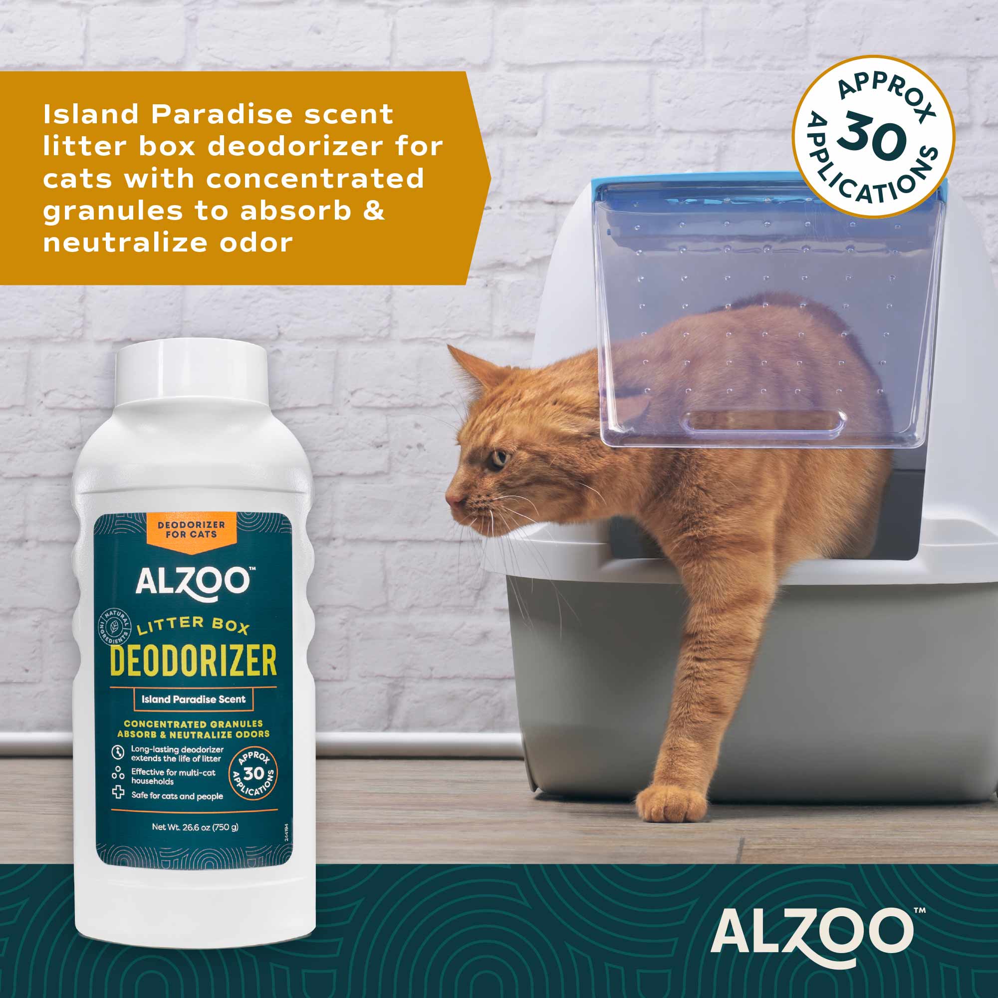 ALZOO Natural Mineral-Based Concentrated Cat Litter Scented Deodorizer for Odor Control, 26.6 oz - Image 7