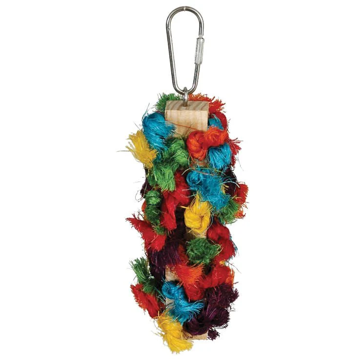 Mini Preening Block Bird Toy, Multi-color, 1" X 5"