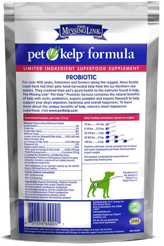 Missing Link Pet Kelp Probiotic Blend Superfood Supplement Powder for Dogs - Image 2