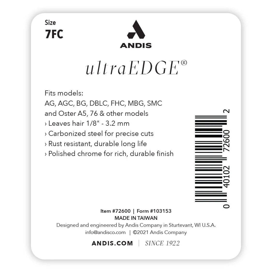 Andis 7FC Blades - Image 3