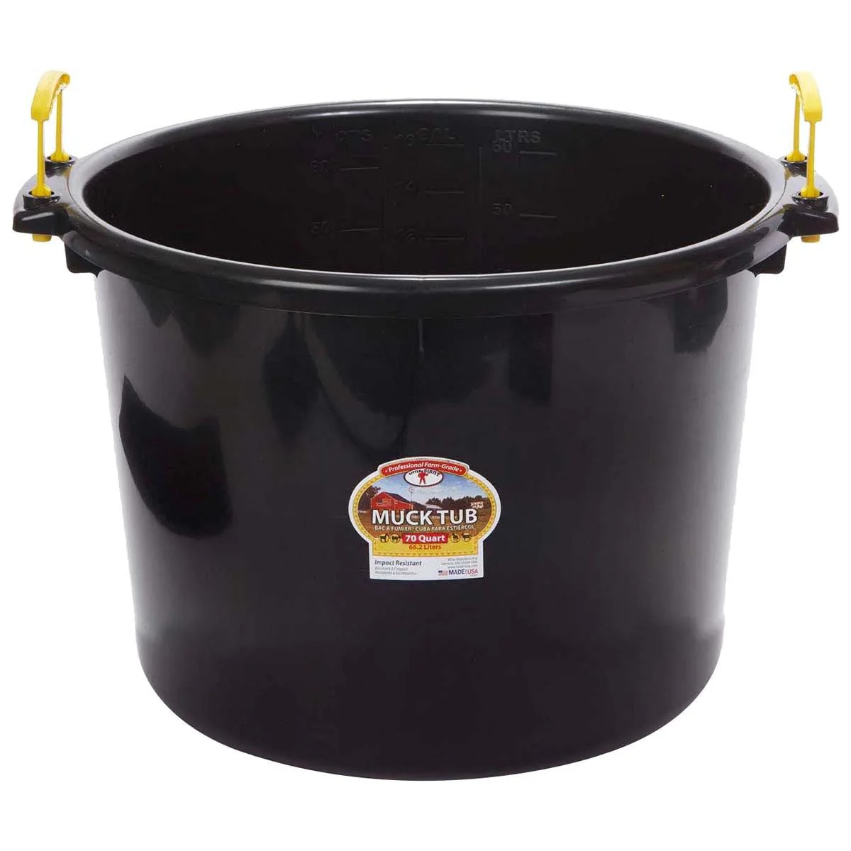 Little Giant Muck Tub – 40 & 70 Quart Heavy Duty Muck Bucket with Plastic Handles - Image 4
