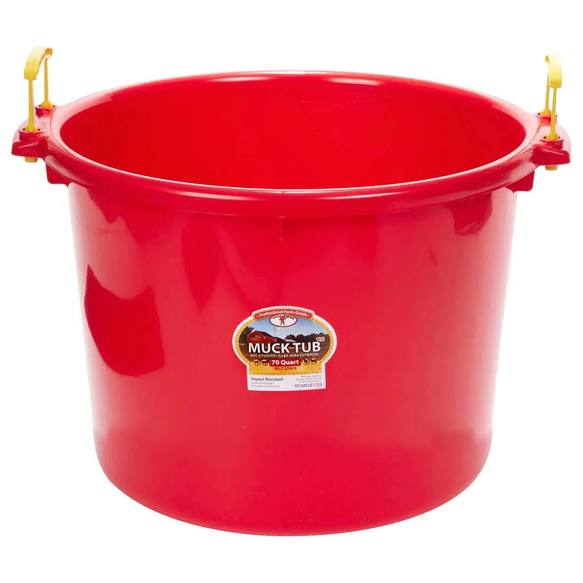 Little Giant Muck Tub – 40 & 70 Quart Heavy Duty Muck Bucket with Plastic Handles - Image 6