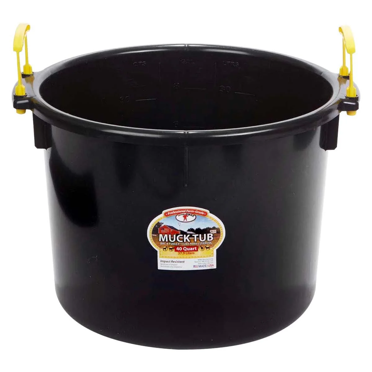 Little Giant Muck Tub – 40 & 70 Quart Heavy Duty Muck Bucket with Plastic Handles - Image 7