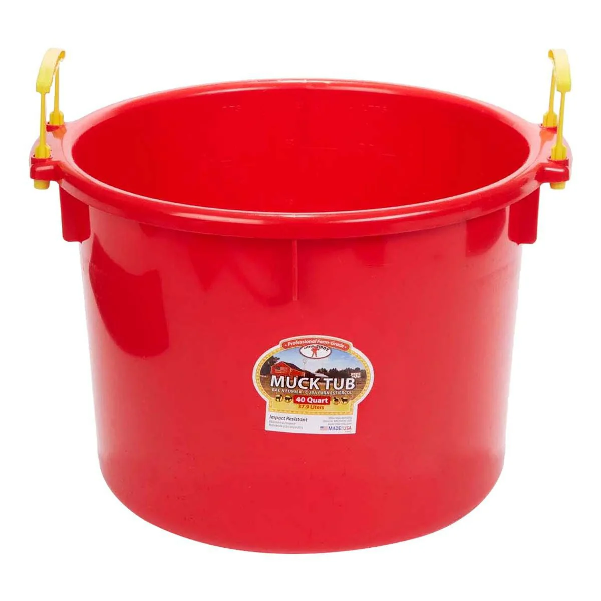 Little Giant Muck Tub – 40 & 70 Quart Heavy Duty Muck Bucket with Plastic Handles - Image 9