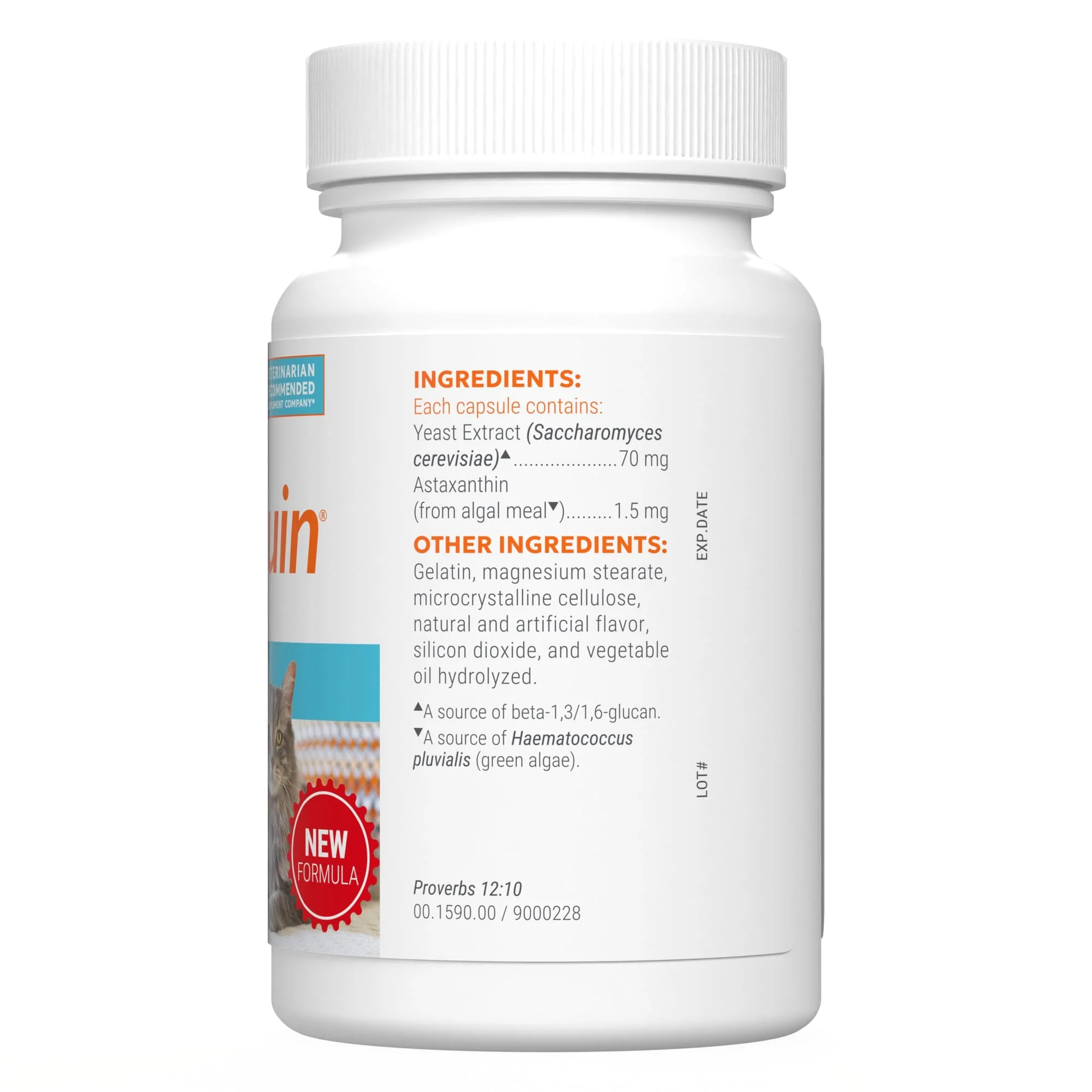 Nutramax Imuquin Immune Health Supplement Powder for Cats, With Beta Glucans, With Astaxanthin, 30 Sprinkle Capsules - Image 2