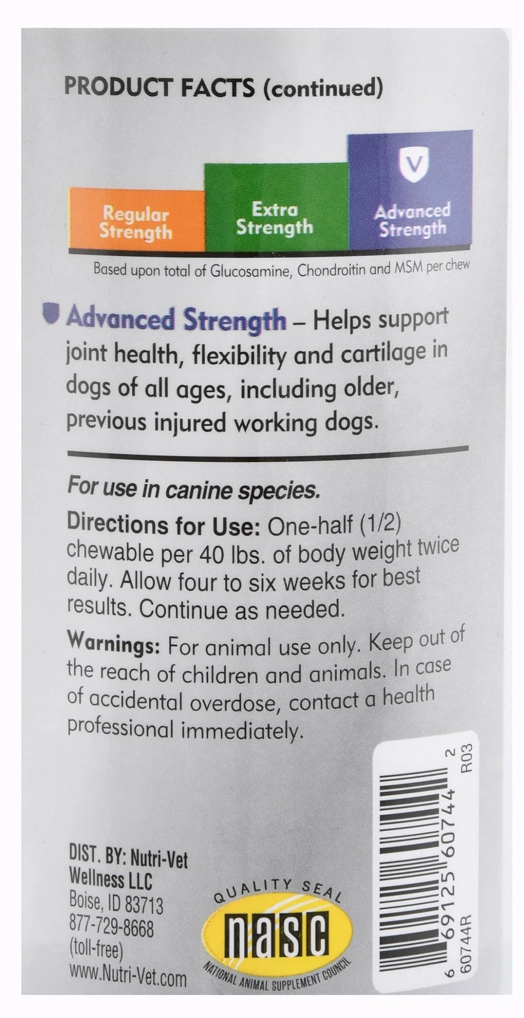 Nutri-Vet Hip & Joint Advanced Strength Chewables for Dogs - Image 4
