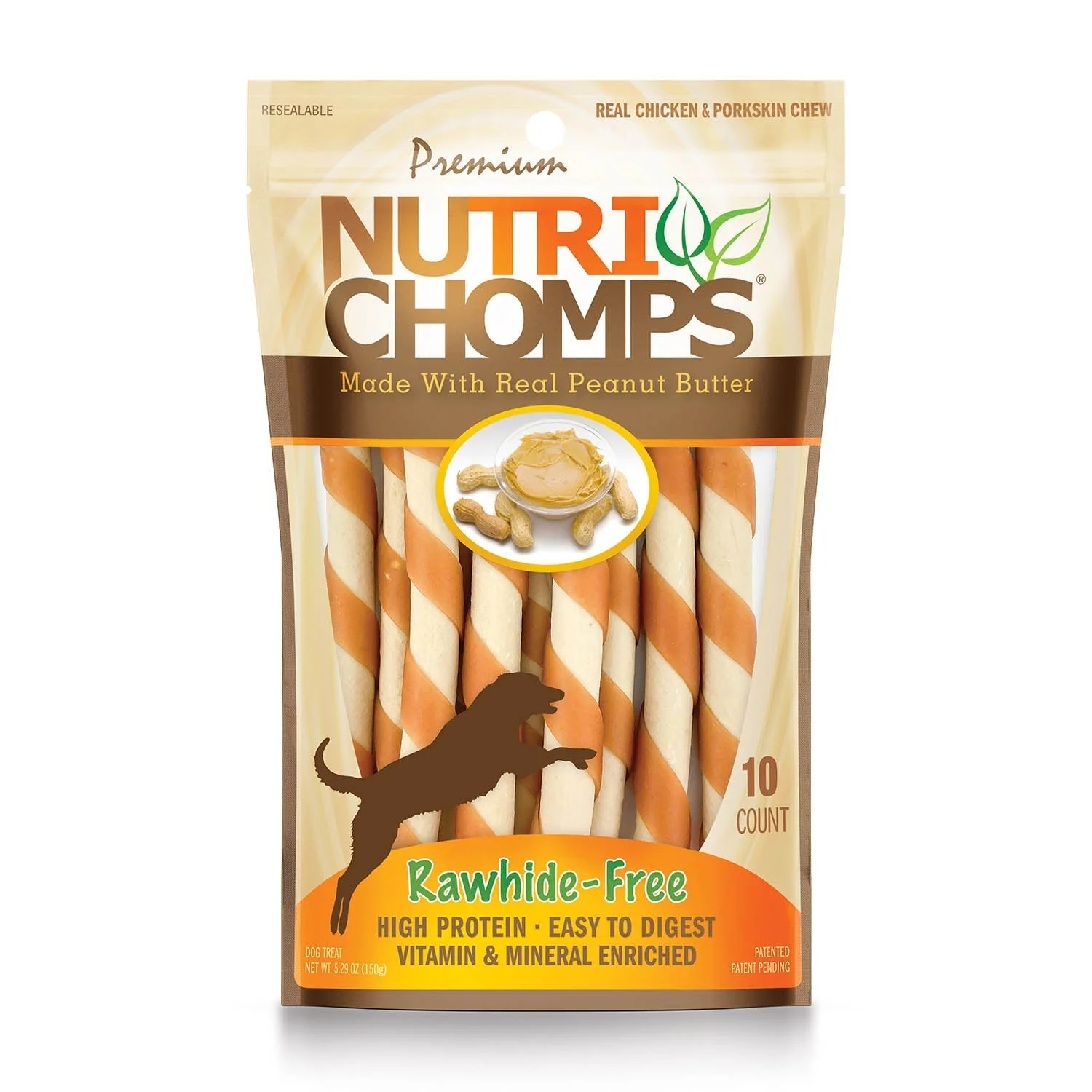 NutriChomps Rawhide-Free Wrapped Twist Dog Chews