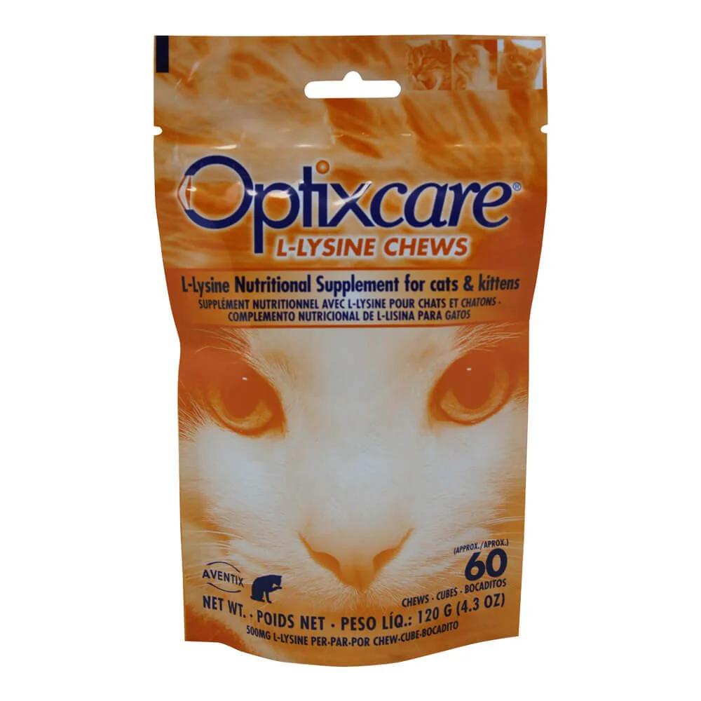 Optixcare L-Lysine Chews for Cats & Kittens